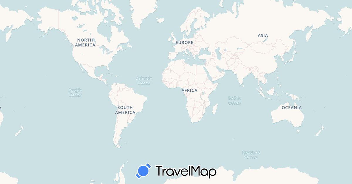 TravelMap itinerary: driving, bus, plane, train, hiking, boat, hitchhiking, motorbike, jeep in United Arab Emirates, Argentina, Bolivia, Chile, China, Colombia, Ecuador, France, Hong Kong, Laos, Myanmar (Burma), Mongolia, New Zealand, Peru, Thailand, Vietnam (Asia, Europe, Oceania, South America)